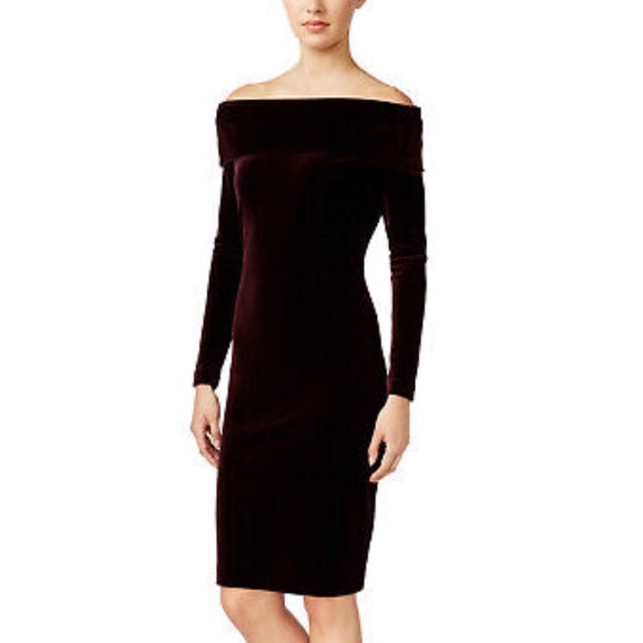 Calvin Klein Women's Sweetheart Off-The-Shoulder Gown Purple Size 14 main image 0